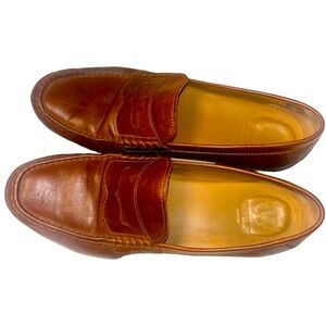 Cole Haan Grand Pinch Leather Slip On Loafers Lobster Logo Mens 13 Tan
